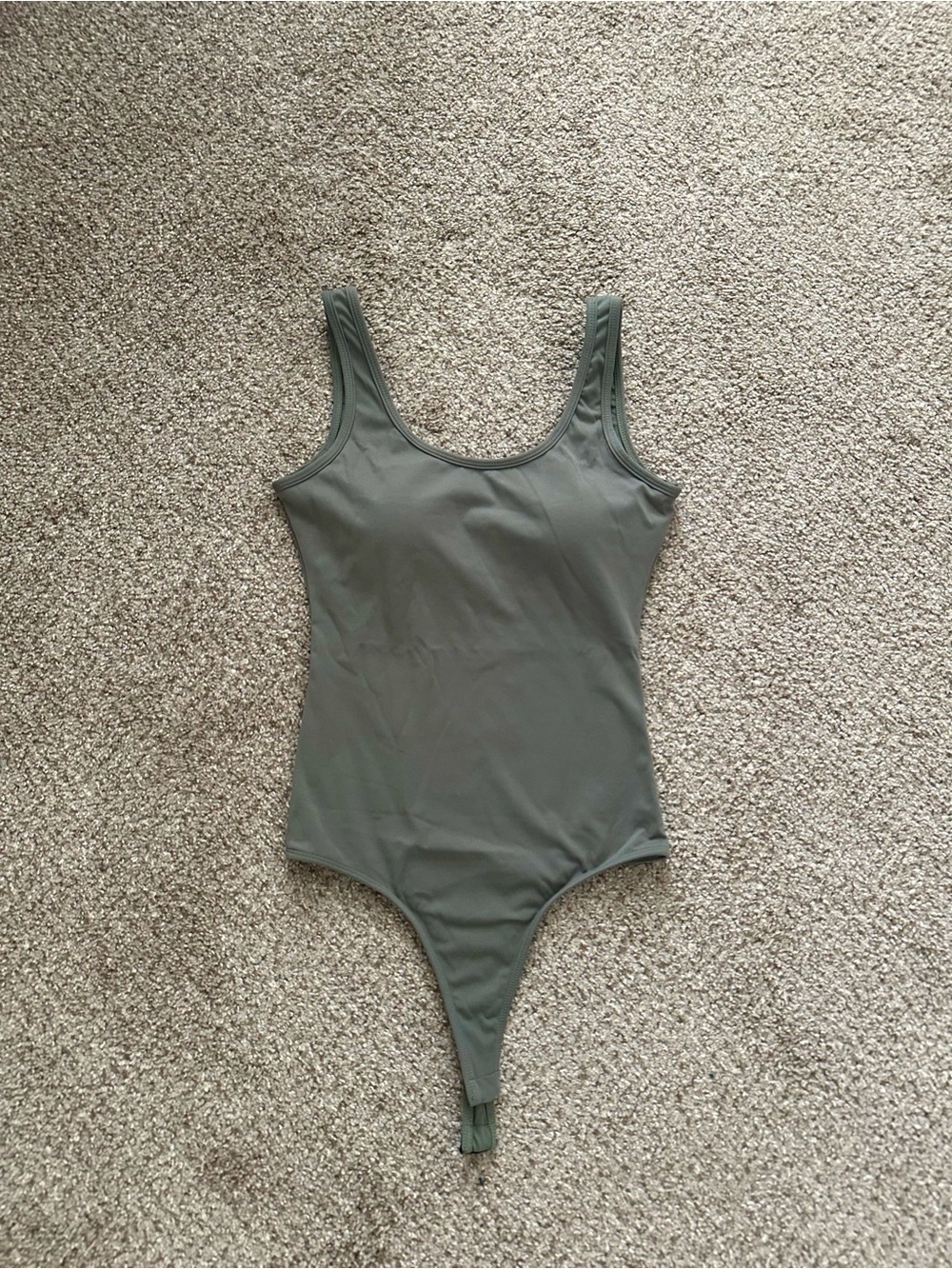 🌲 Klassy Network • Scoop Neck Tank Bodysuit in Forest Green - Picture 5 of 9
